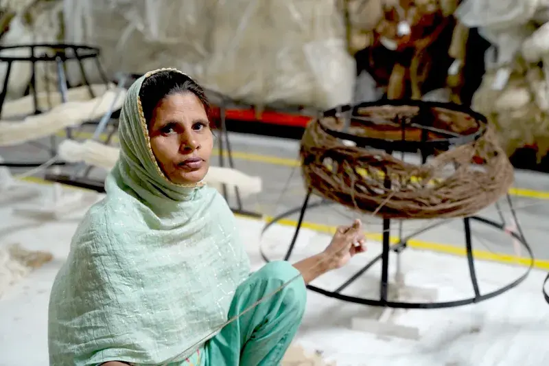 Nargis Khatoon, Wool Processing