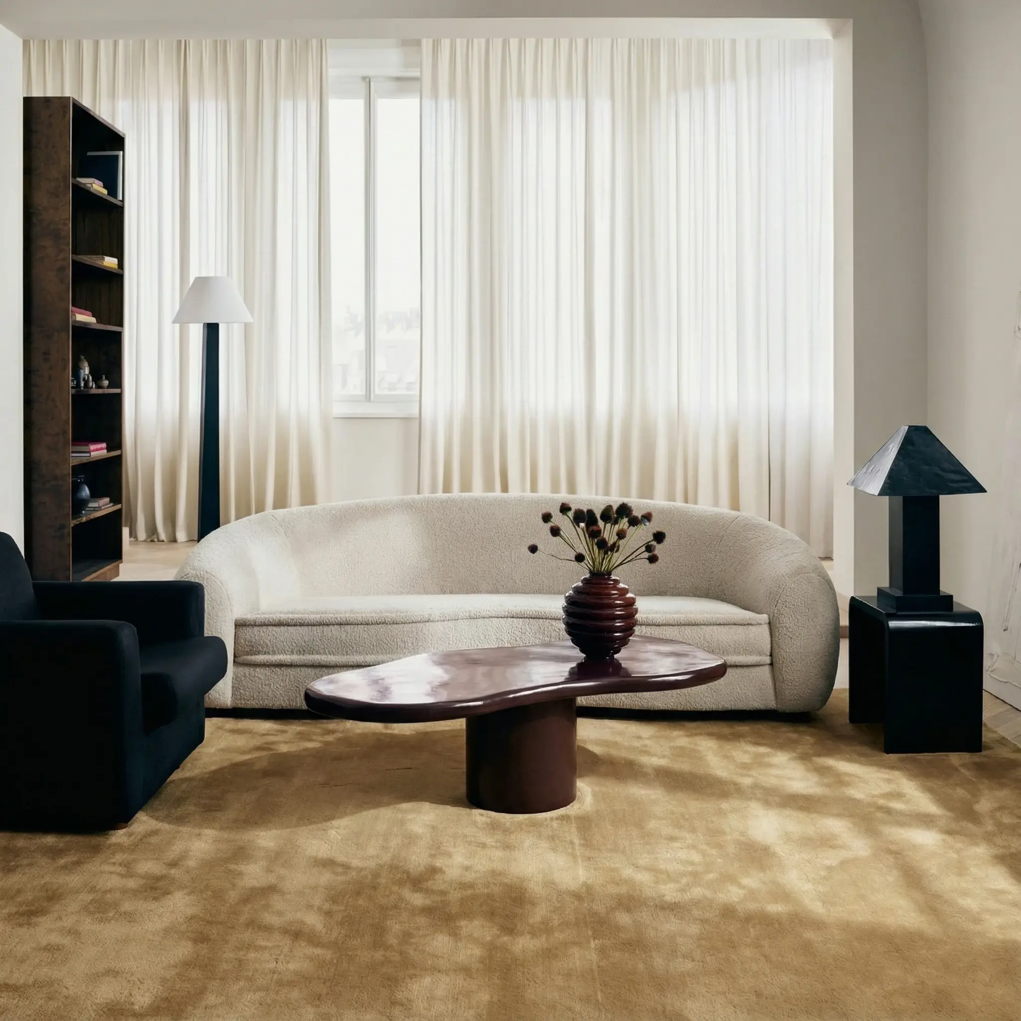 Kumo Caramel in a modern living room
