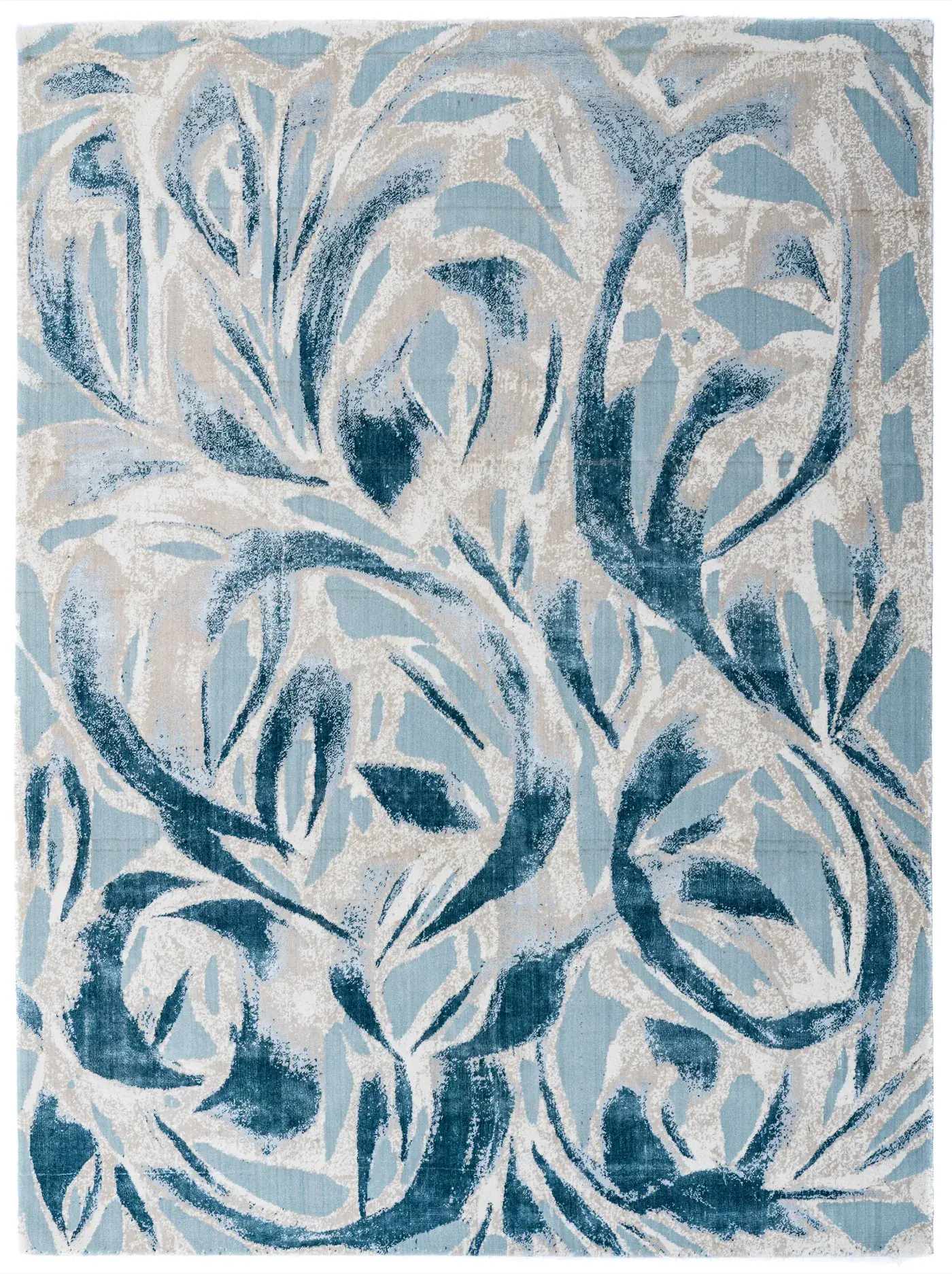 Akane Teal Blue White detail