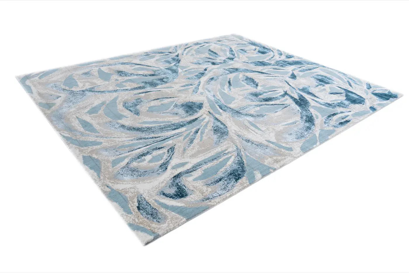 Akane Teal Blue White detail