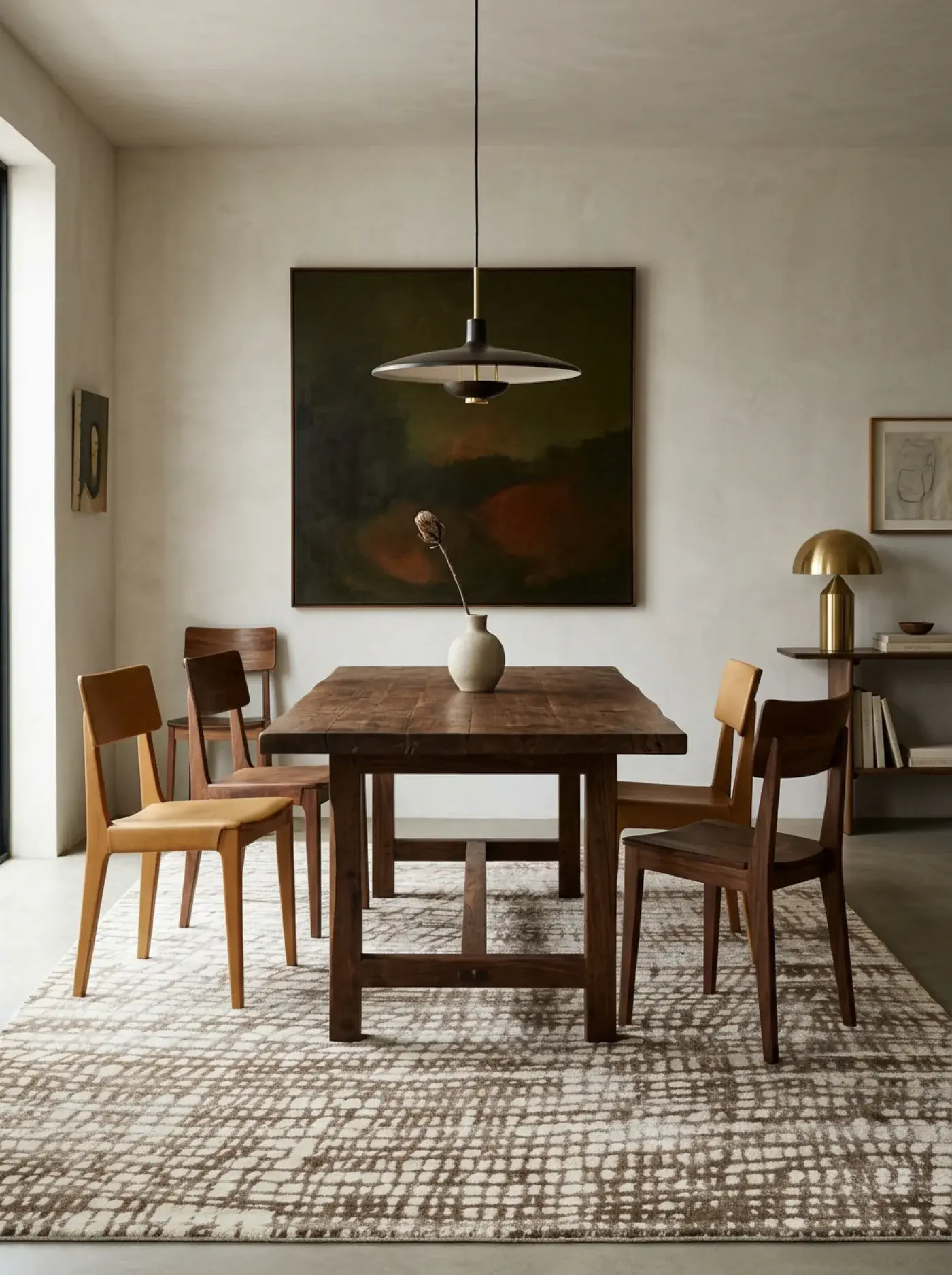 Akemi Beige Grey in a styled room setting