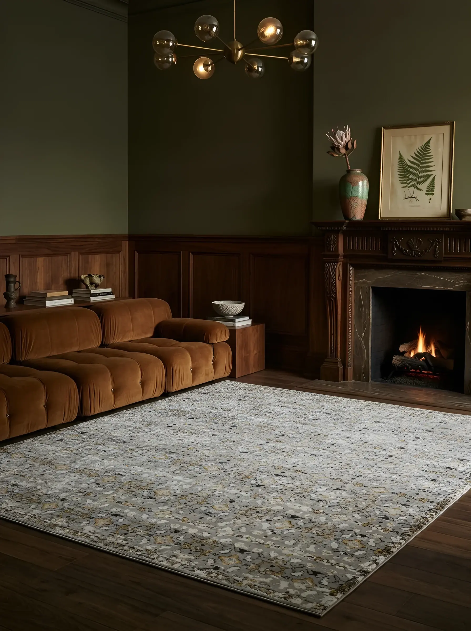 Arashi Beige in a styled room setting