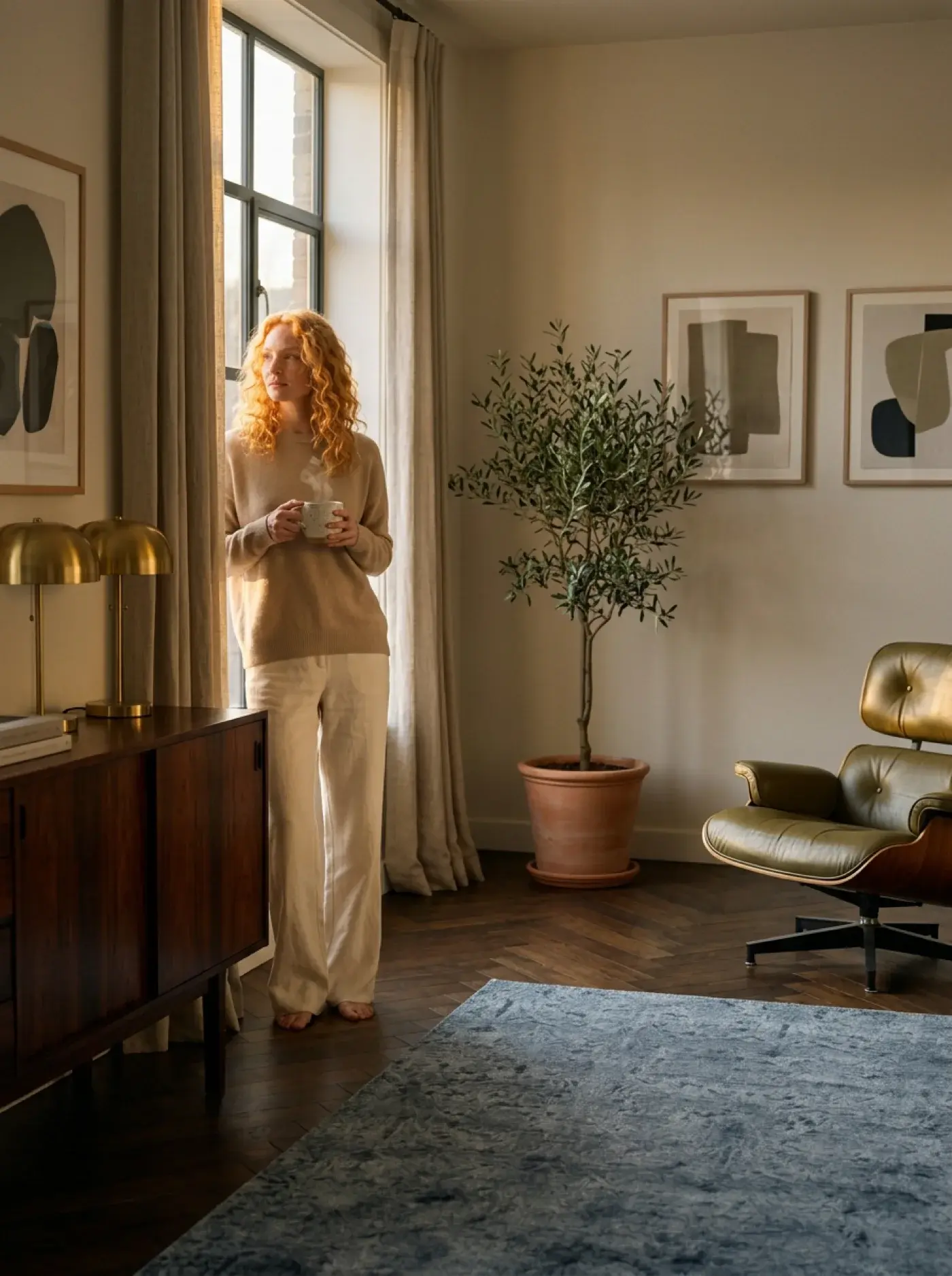 Fuji Grey Multi in a styled room setting