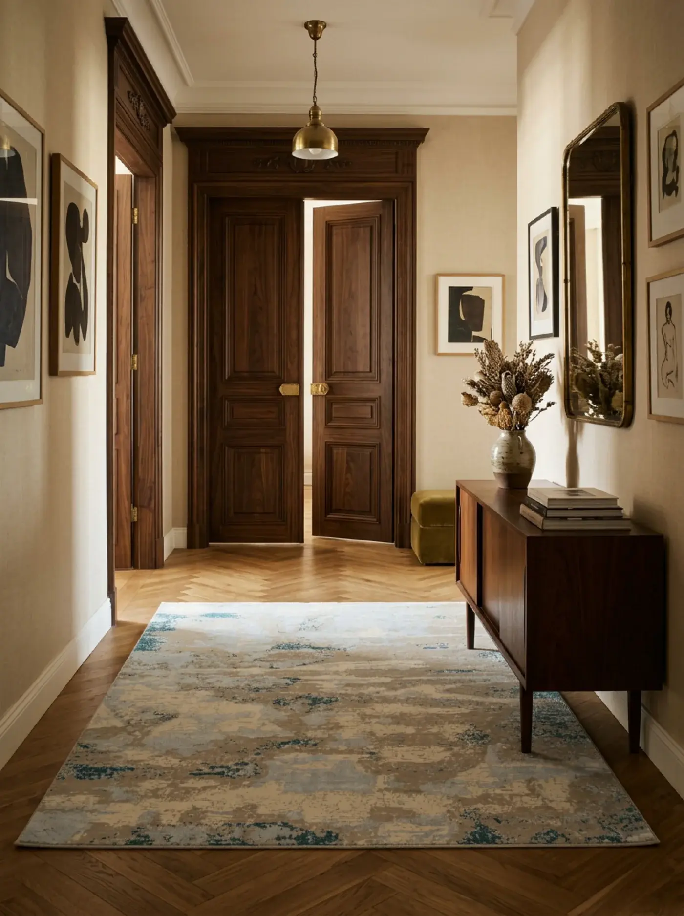 Fumiya Teal Multi in a styled room setting