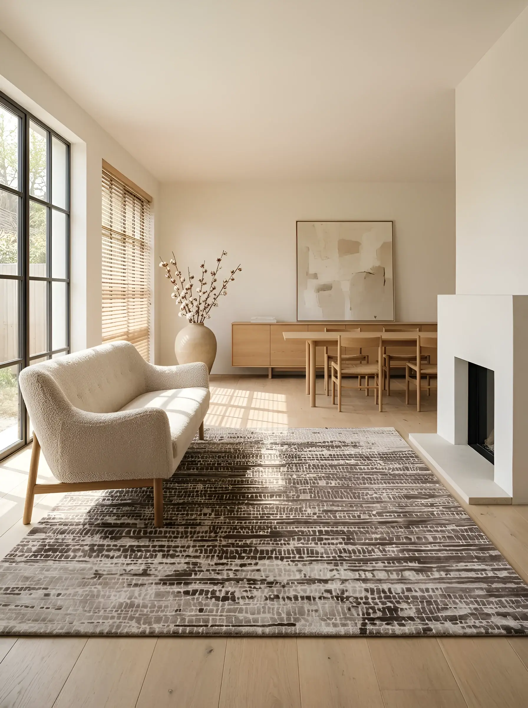 Goji Silver Beige in a styled room setting