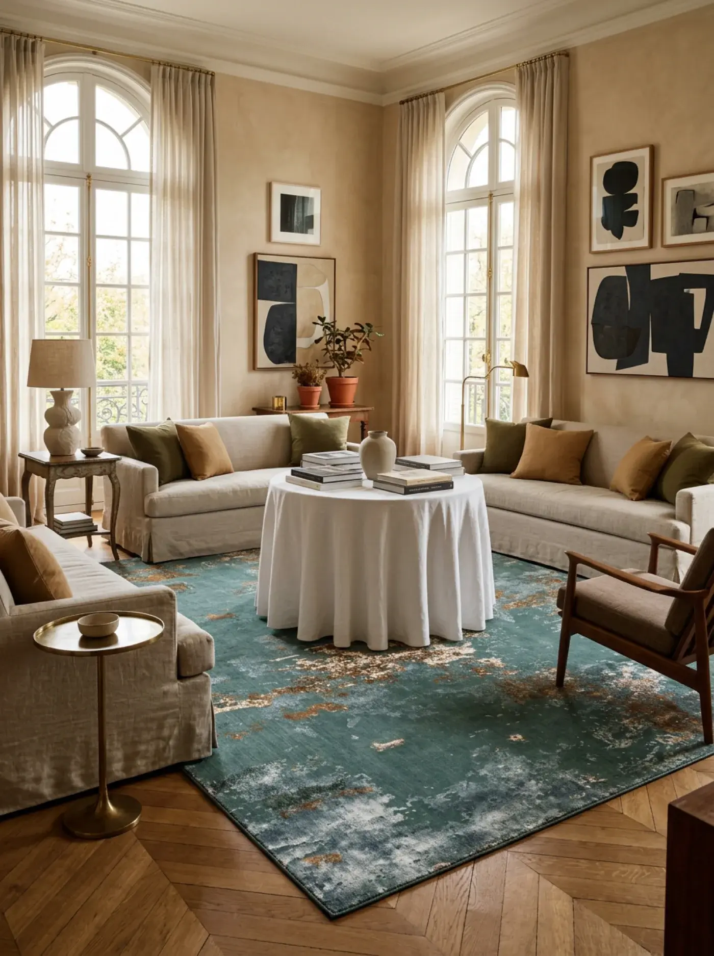 Kenta Blue Teal in a styled room setting