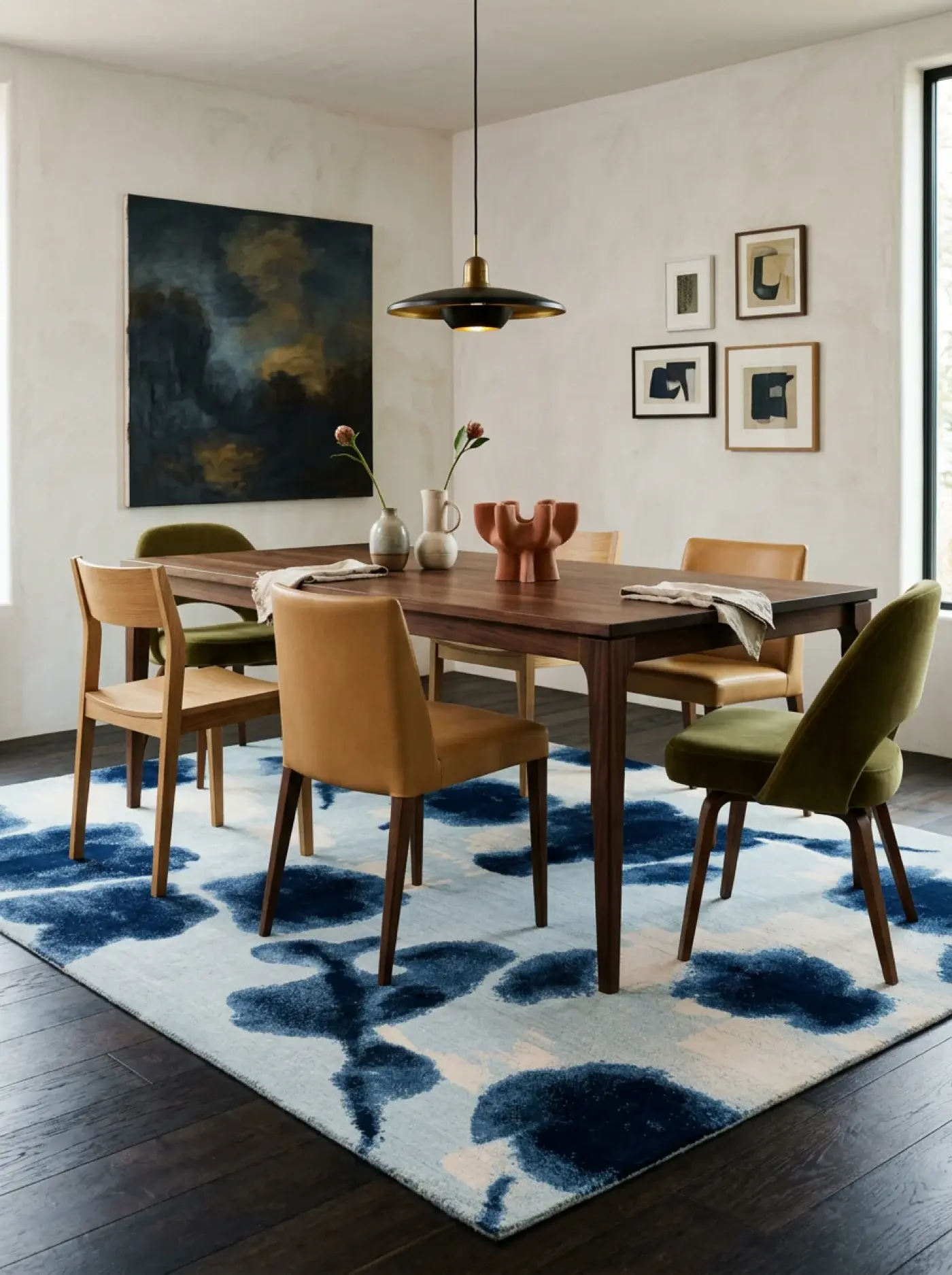 Kimiko Turquoise Blue in a styled room setting