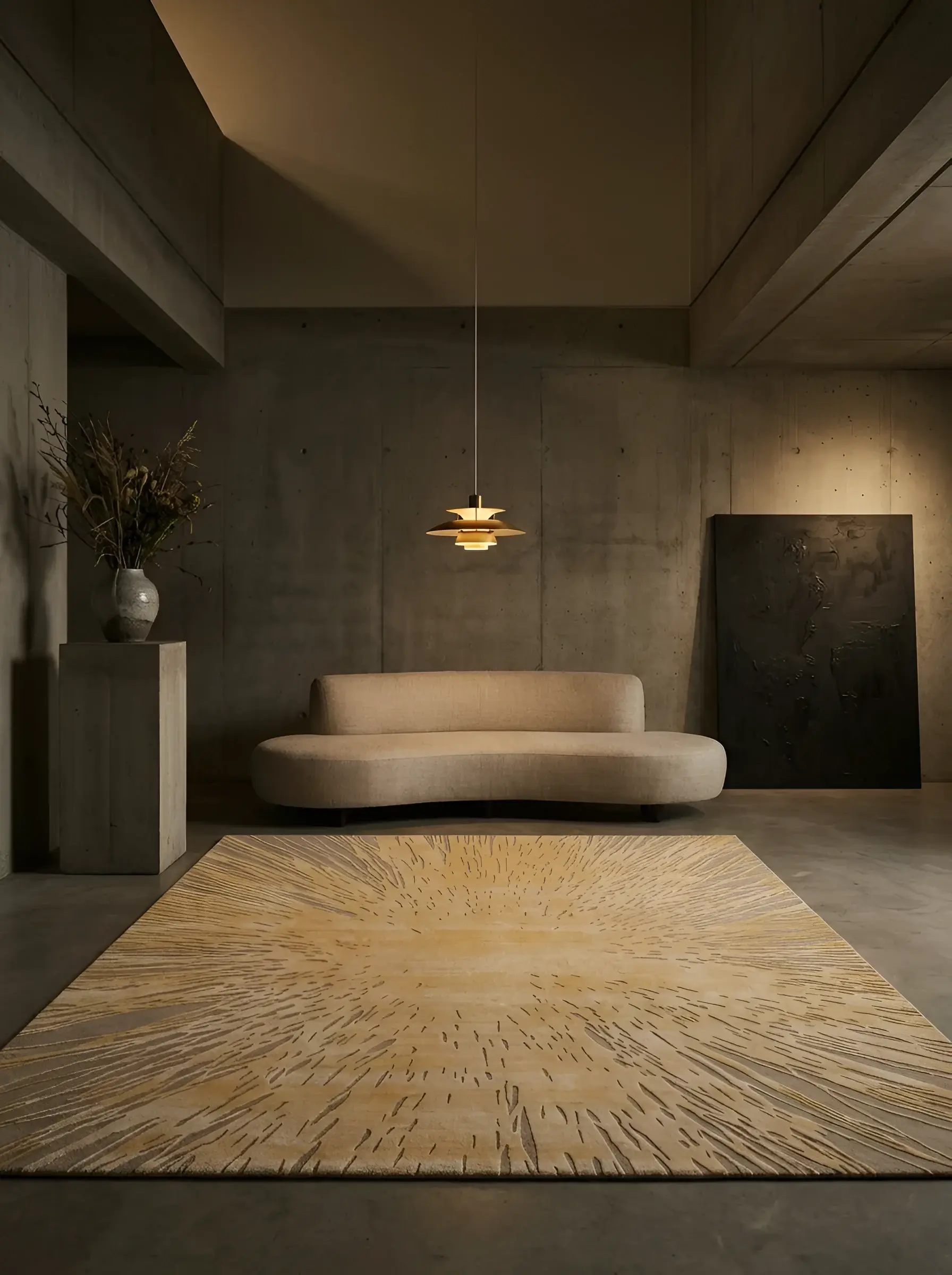 Makoto Beige Gold in a styled room setting