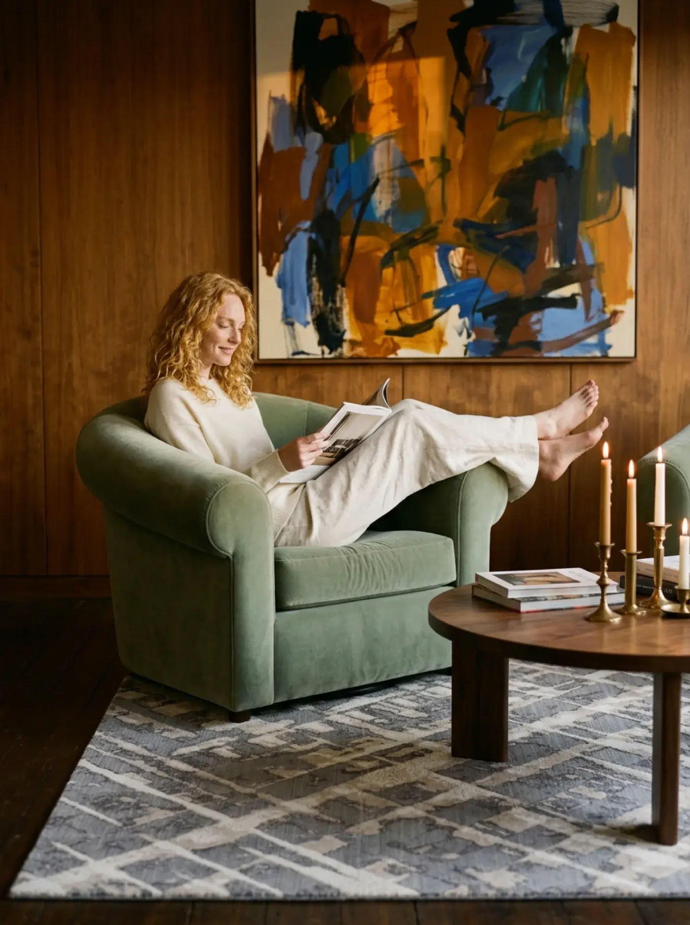 Masa Beige Grey in a styled room setting