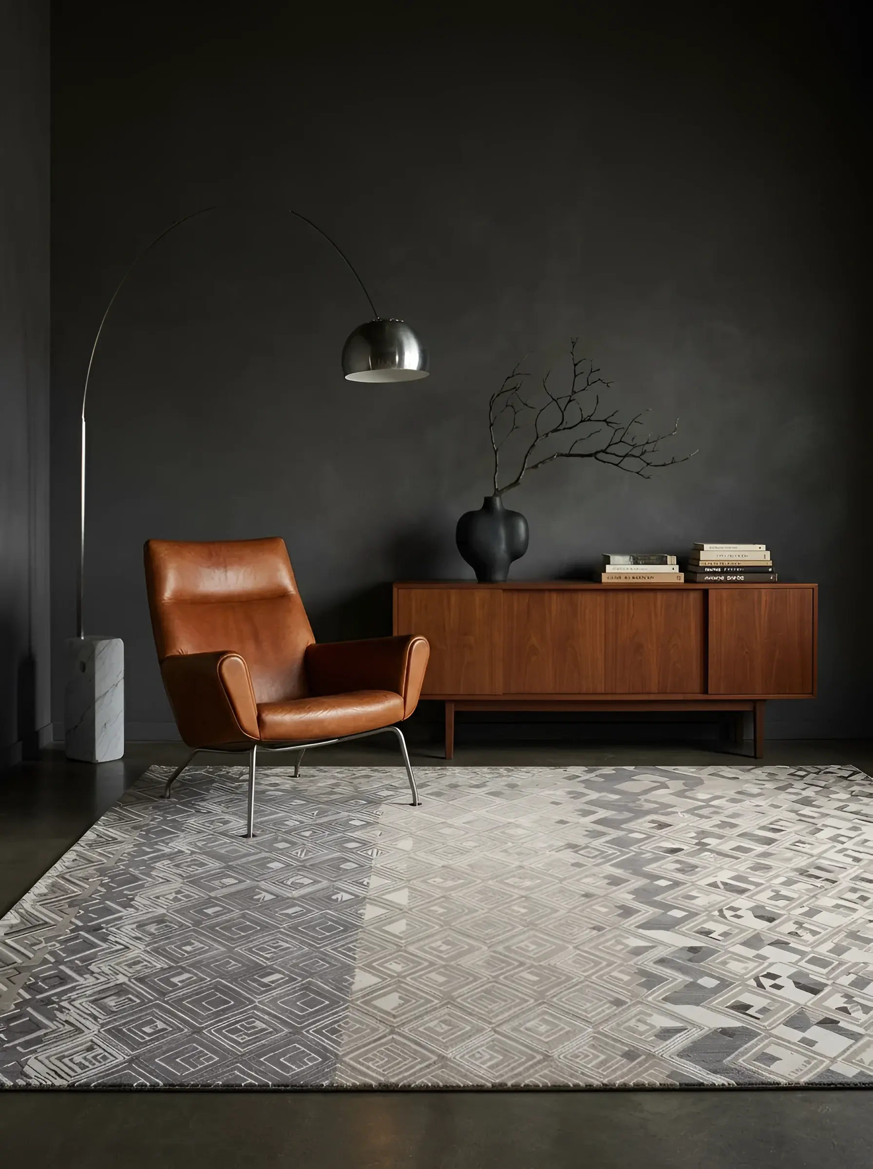 Masaru Beige Silver in a styled room setting