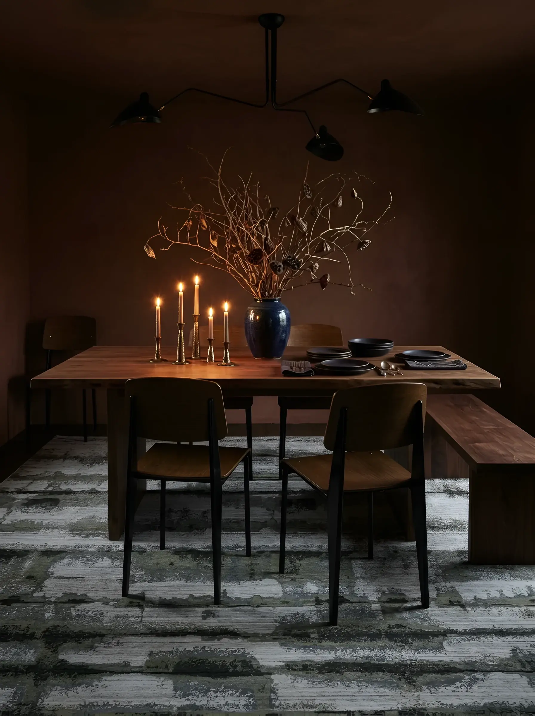 Nobu Grey Multi in a styled room setting