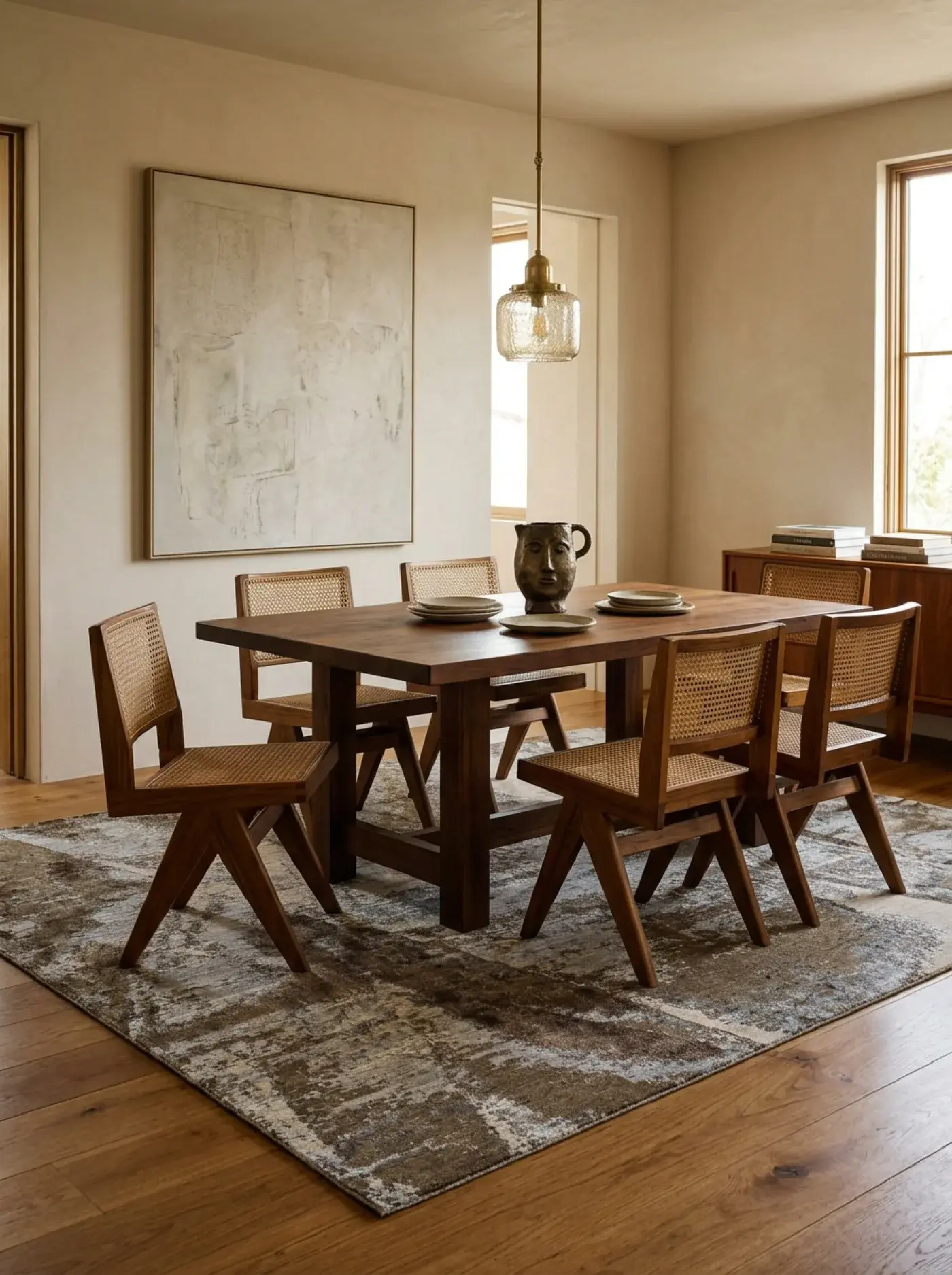 Saku Beige Multi 8.0x10.0 in a styled room setting