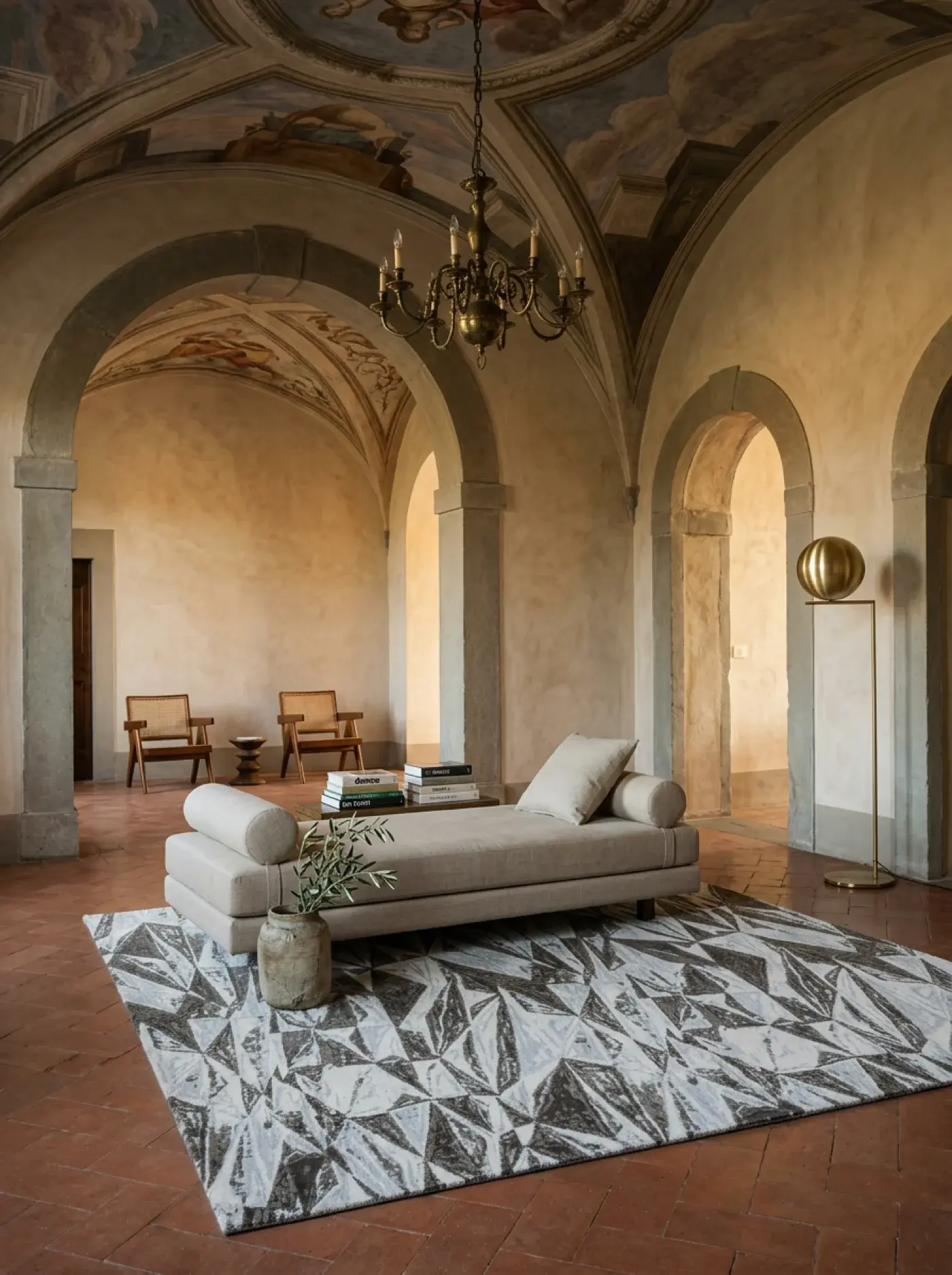 Shin Beige Multi in a styled room setting