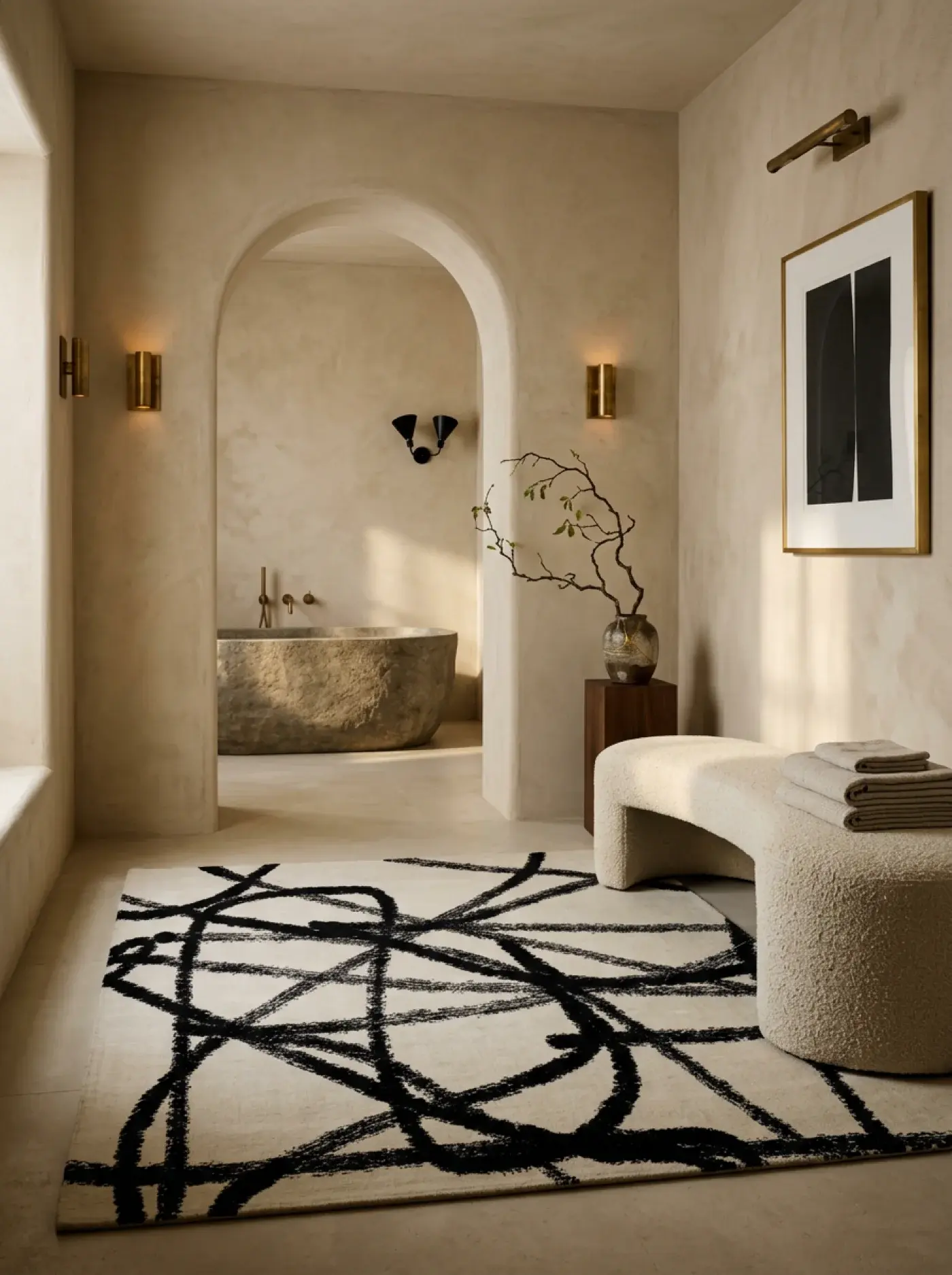 Teru Black White in a styled room setting