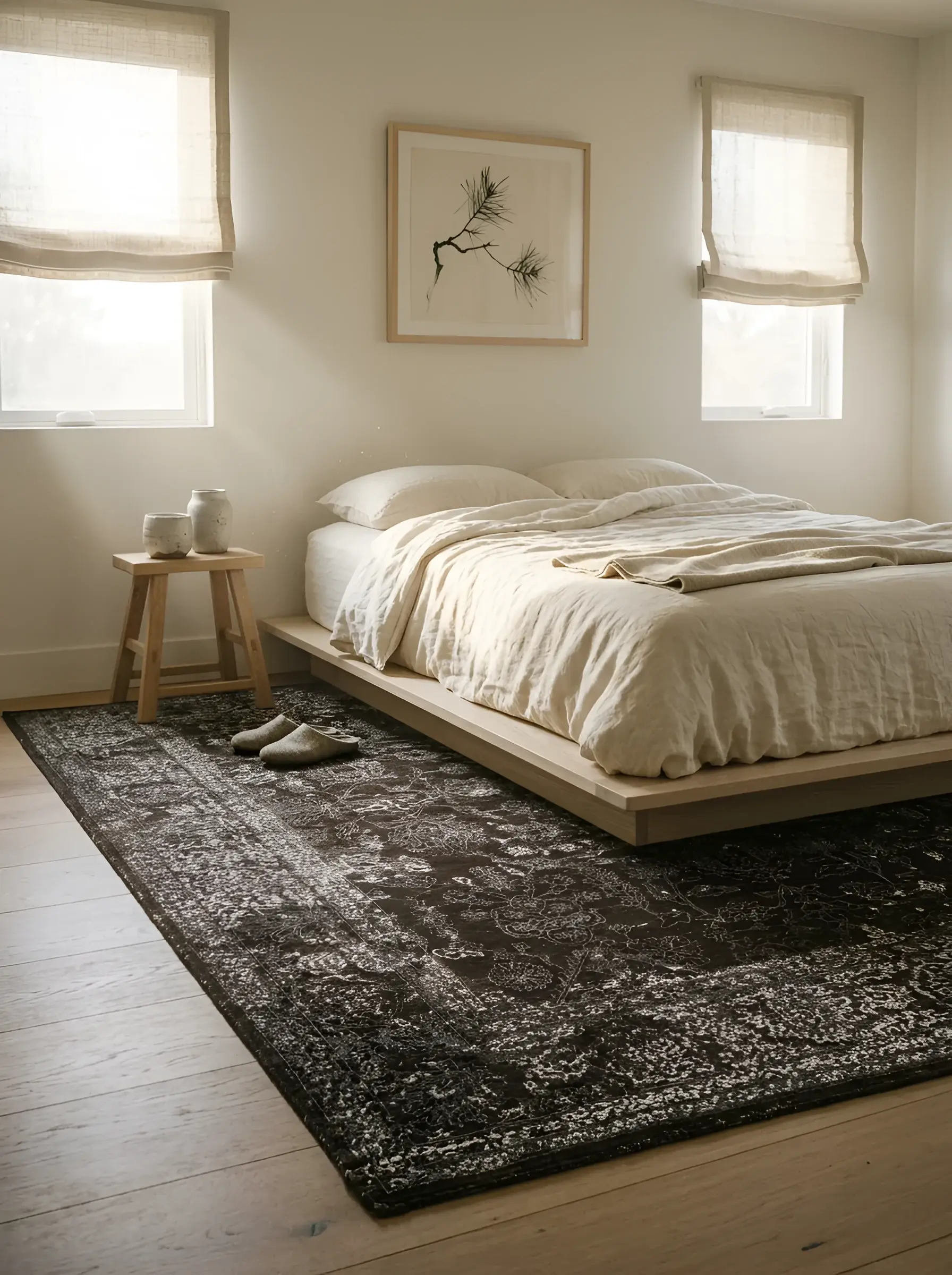 Tomoko Dk.chocolate White in a styled room setting