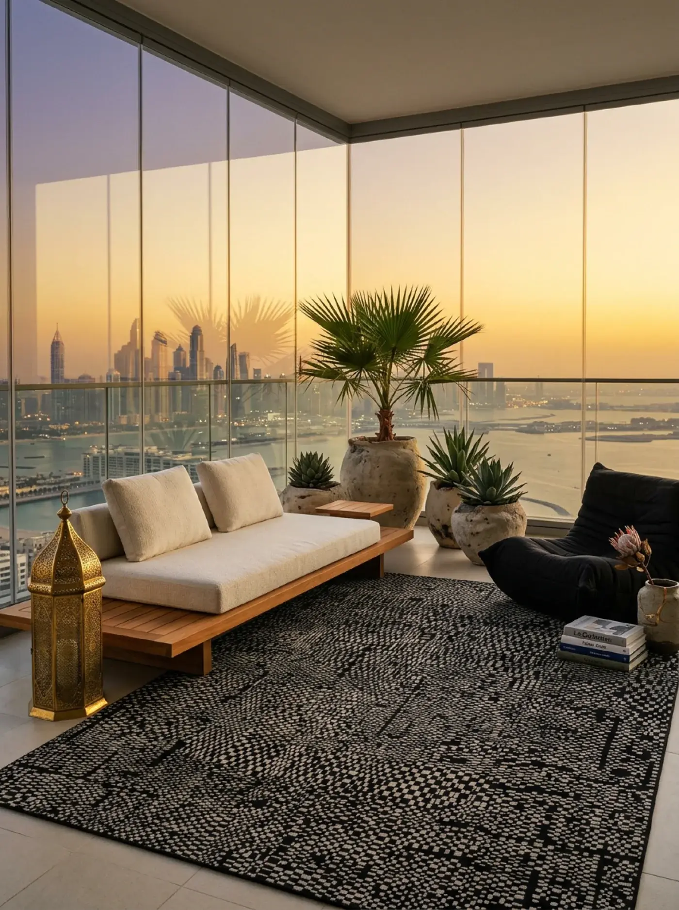 Tsukasa Black White in a styled room setting