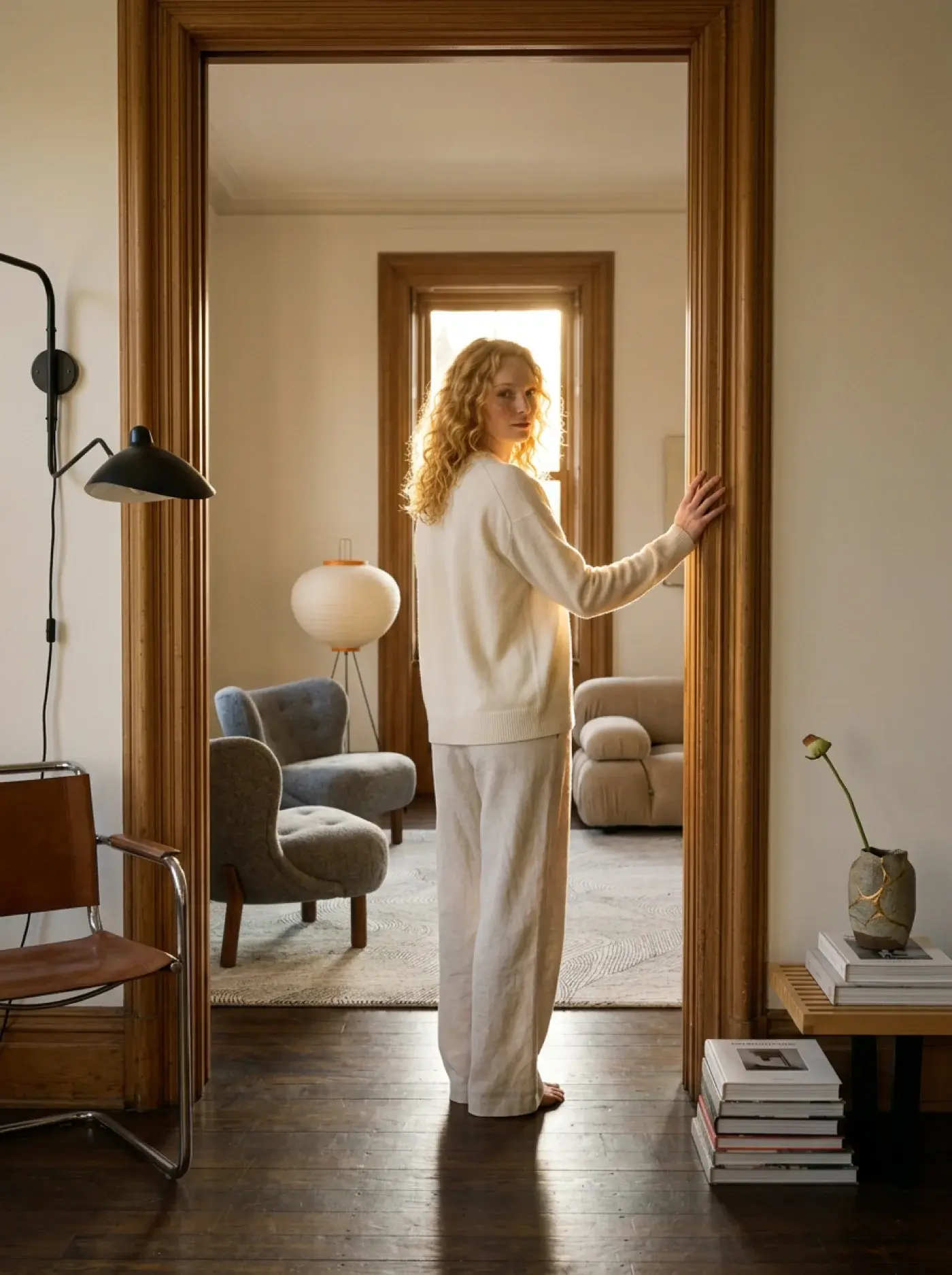 Washi Beige Grey in a styled room setting
