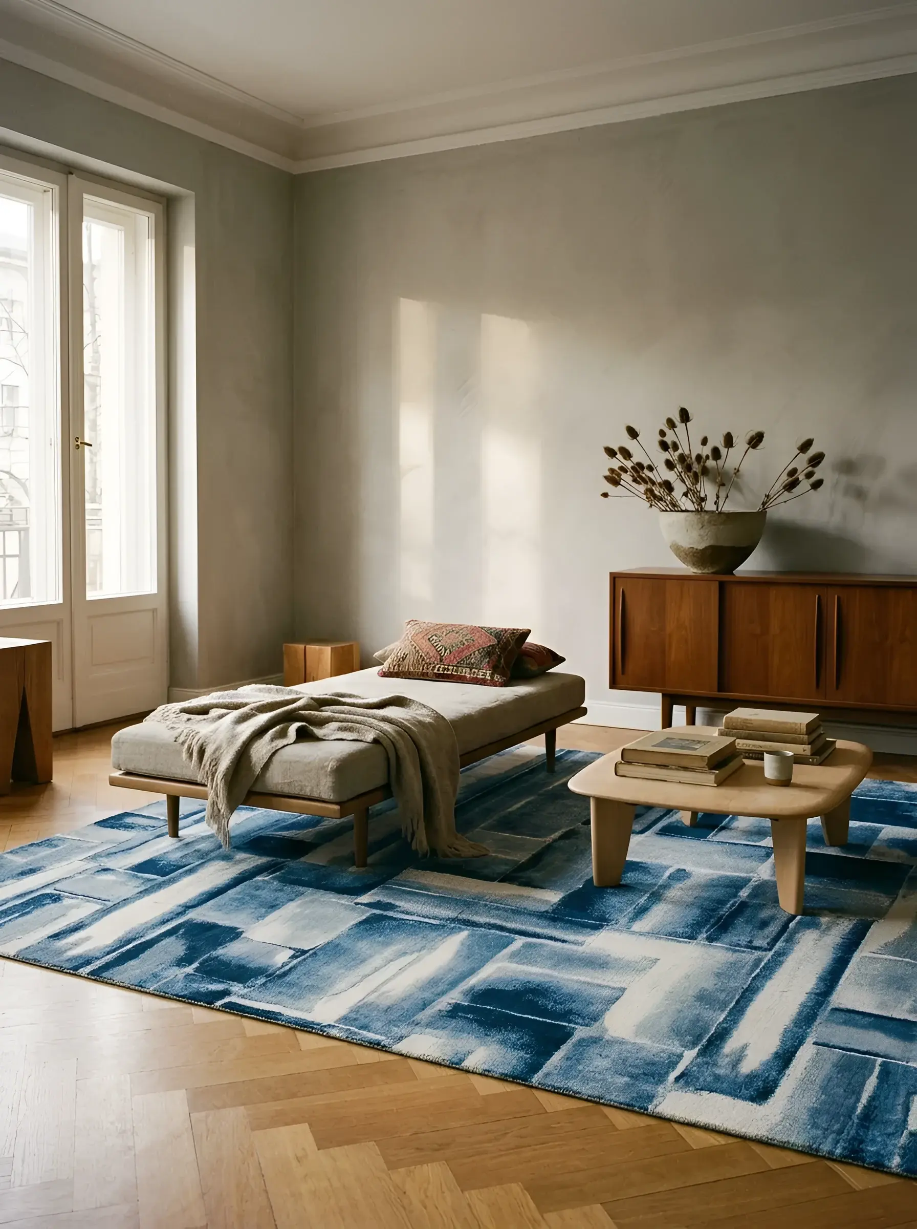 Yasuo Lt.blue White in a styled room setting