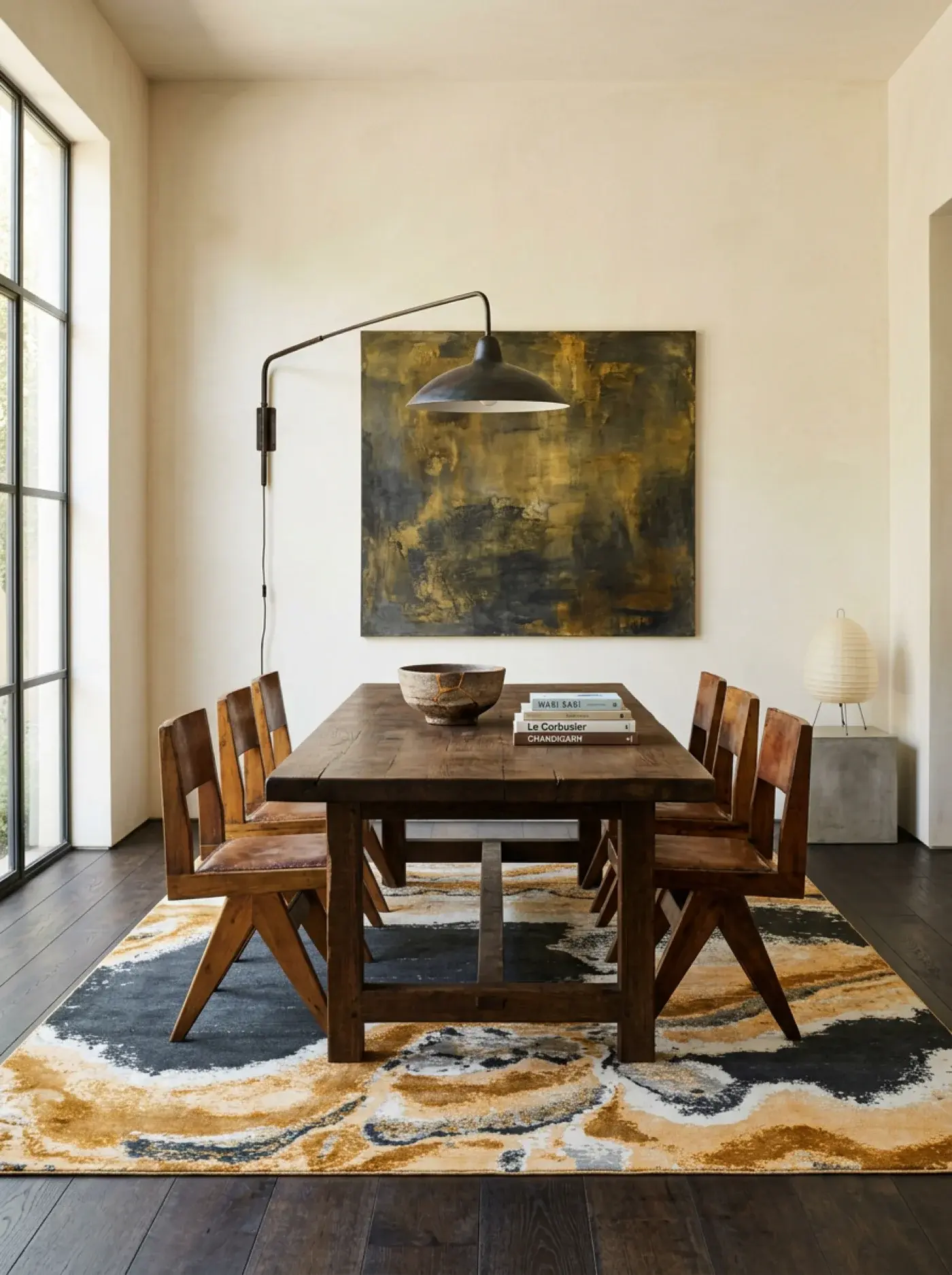 Yuriko Black Gold Multi in a styled room setting